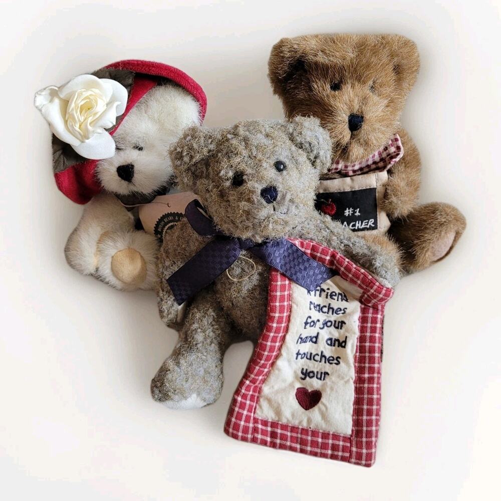 Vintage Boyds Bears Lot of 3: Colette Dubeary, Miss Bea Wise & Friendship Bear